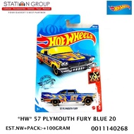 HW HOT WHEELS 57 PLYMOUTH FURY BLUE 20HW - DIECAST