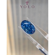 YOLO Lab-grown diamond Oval 5.08ct Fancy vivid blue--8728957362424