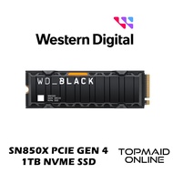 WESTERN DIGITAL WD BLACK SN850X 1TB NVME M.2 SSD WITH HEATSINK
