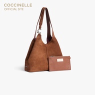 COCCINELLE กระเป๋าโท้ทผู้หญิง รุ่น C-EASY SHOPPING BAG 110201 สี COGNAC/COGNAC