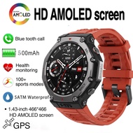 2025 New DM58 Drop-Proof GPS Sports Watch 1.43 Inch AMOLED 5ATM Waterproof Altitude Compass Large Ca
