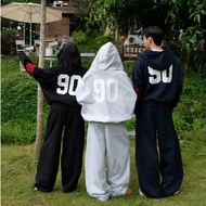 Haven Studio fleece Set Jacket hoodie zip form boxy crab felt Haven Studio sweatpants