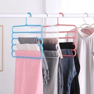 GANTUNGAN 5-tier Clothes Hanger Magic Hanger Clothes Pants Hijab Towel 5-Layer Plastic Wardrobe Saves Knick-Knacks