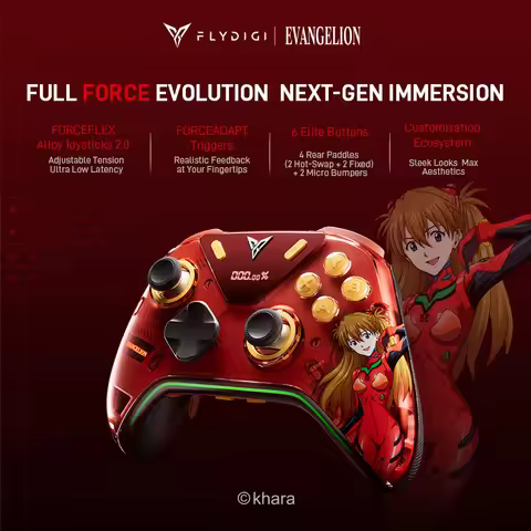 Flydigi APEX 5 EVA Wireless Gaming Controller Co-branded Gamepad for PC/Switch/Phone/TV/Tablet - Glo