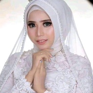 Slayer bridal veil/ bridal veil elegant bridal hijab/ bridal veil