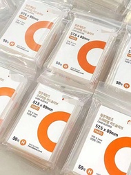 50pcs 57.5 X 89mm High Transparency Clear ID Card Sleeve, Suitable For Students, Teens, Couples, Val