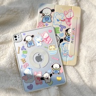 ZOYU | เคส iPad Air 6 & iPad Pro 12.9 นิ้ว แบบโปร่งใส มีแม่เหล็ก ยืดหยุ่นได้ และหมุนได้