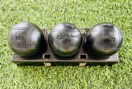 เปตอง FBT LAFRANC SB Soft Black (ลูกเปตองสีดำ) น้ำหนัก 700 กรัม ขนาด 72 มิล แบบลาย 02 (ชุด 3 ลูก +ล