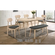 Ready Stock Dining Table Wood Top Set with Chairs