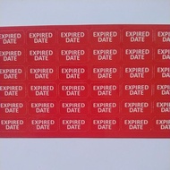 Expired Date Sticker Label