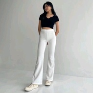 Neww Flare Pants - Highwaist Flare Pants - Highwaist Kulot Cutbray - Celana Kulot Cutbray Scuba Wani