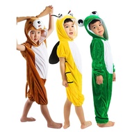 Ready Stock Hot Sale Children's Animal Performance Costume Dinosaur Bunny Frog Mouse Monkey Cow Chick Performance Costum