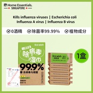 Ecowish Alcohol-Free Wipes | Portable Mini Pack | Outdoor Virus Disinfection | Safe for Babies