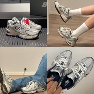 NEW BALANCE  รองเท้าวิ่งสีเงินสำหรับผู้ชายและผู้หญิง MR 530 KA