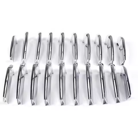 Car Front Grill Decor Bright Strip Exterior Grille Cover Trim for BMW 2 Series F45 F46 2015-2016 Gra