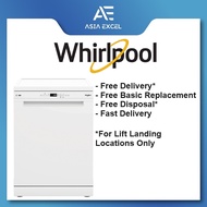 WHIRLPOOL WDFS3R4NWESG 14 PLACE SETTINGS WHITE FREE STANDING DISHWASHER