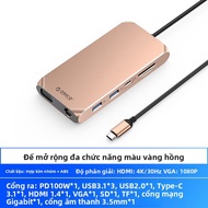 Hub Mở Rộng Đa Cổng Type-C với HDMI USB Thunderbolt 4/3 và Bộ Chuyển Đổi Ethernet