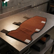 [Homyl] SiaBiced Bovine Leather Welder Leg Guards Flame Retardant Leather Metalworking Spats Adjusta