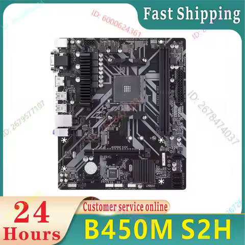 B450M S2H equipped with AMD AM4 DDR4 Micro ATX Usb 3.1 gen1 VGA DVI-D 32g m.2 slot 100% tested