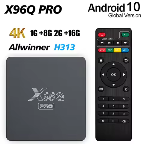 X96Q PRO TV BOX Android 10.0 Allwinner H313 1G 8G 2G 16G 2.4G WiFi 4K HD Smart Media Player Set Top 