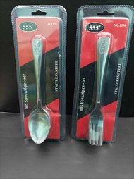 555 Stainless Spoon / Fork 6pcs ( 1335 / 1336 ) (kutsara/tinidor)