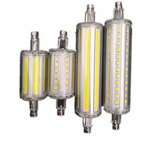 R7S cob led r7s ABS tube 50W 10000lm r7s led cob 118mm AC 220V 360 degree lampadas bulb replace halo