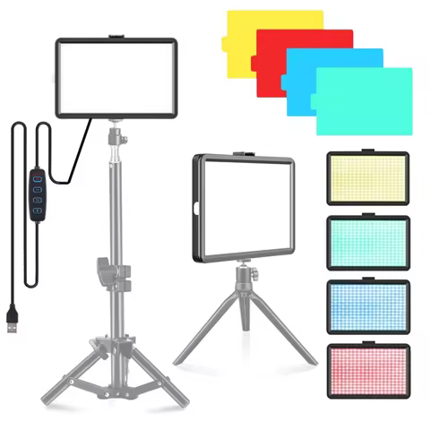 8 Inch Photo Studio LED 3000-6000k Lighting Video Fill Lamp Light Panel Photography for Live Streami