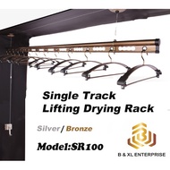 Model:SR100 B & XL Single Track Lifting Clothes Hanger/Ampian Baju Siling/Lifting Drying Rack  👉READ