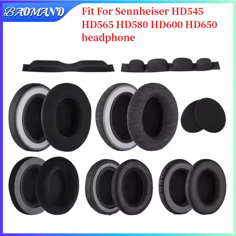 1 set Replacement Earpads Headband for Sennheiser HD545 HD565 HD580 HD600 HD650 Headphone Headset Ea
