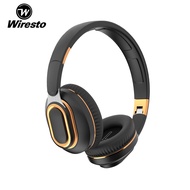 Wiresto Headphone Multifunctional Retractable Folding Headset With Plug-in Card Stereo HIFI Bass Earphone Bluetooth 5.0 Hands-free Headset With Microphone Bluetooth Headphones