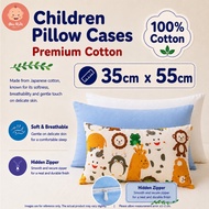 35cm x 55cm 100% Premium Cotton Children Pillow Case with zipper, Baby Pillow Case with zipper