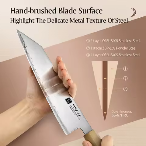 XINZUO 8.3 inch Professional Bunka Knife Stainless Steel Japanese ZDP-189 Power Steel Razor Sharp Bl