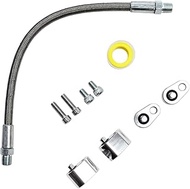LS Throttle Body Bypass Hose Kit LS Coolant Steam Port Crossover Hose Steel Braided Tube Kits with T