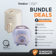 [Bundle] Gaabor 4L Air Fryer Multi Functional + Multifunctional 2L Rice Cooker Cooking