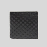 GUCCI Men's Black Microguccissima GG Logo Leather Bifold Wallet With Coin Pocket 150413 ARRN