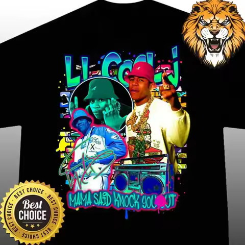 Ll Cool J Men T shirt Black S 5XL