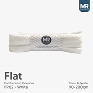 Original MR Shoelaces FP02 White (White) Flat Shoelaces 7mm 90cm 100cm 120cm 130cm 150cm 180cm 200cm