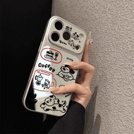 Coffee Spotted Dog Silver Mirror Phone Case For Redmi A7 A5 A4 A3X Pro A2 A1 9 Prime Power Activ 9T 