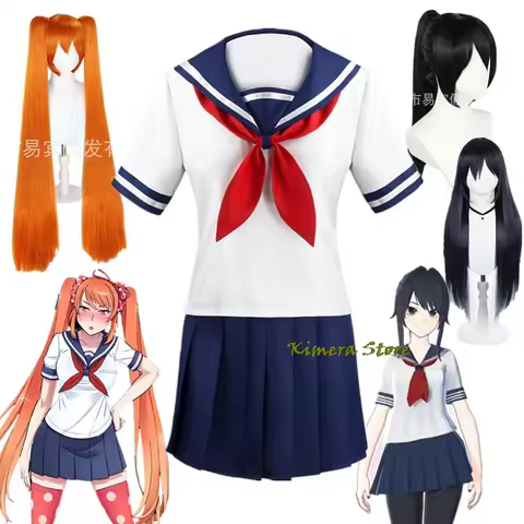 Game Yandere Simulator Osana Najimi Cosplay Costumes Wig Ayano Aishi Girl School JK Uniform Sailor S
