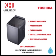 TOSHIBA AW-DUM1100JS 10KG TOP LOAD WASHING MACHINE - 2 YEARS MANUFACTURER WARRANTY + FREE INSTALL &amp; DELIVERY