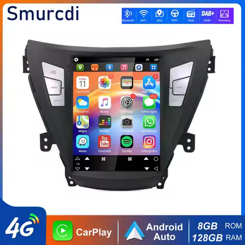 2 Din Android 16 Car Radio Multimedia Stereo For Hyundai Elantra Avante I35 2011 2012 2013 GPS 4G+Wi