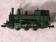 MiniTrix 最短小可愛90年代中很精緻高級“ N Scale ”的西德製造 MiniTrix 12044 N 比例德國最短蒸汽火車火車頭模型,  連原裝包裝紙盒, 透明膠盒,  黃色保護膠， 說