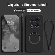 Soft Silicone Magnetic Case, for Redmi Note 14pro, 14pro Plus, PO Co X7, 4G and 5G, with Shockproof 