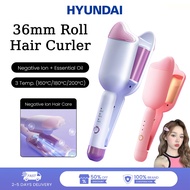 HYUNDAI D36 Egg Curler Stick Hair Curler Negative Ion Hair Care 36mm French Roll 3 Temps. Adjustable