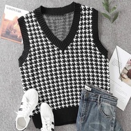 Houndstooth Vest JENNIE/ Knitted Vest vest woman