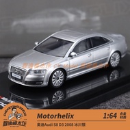 MH 1: 64 Audi Audi Audi A8 D3 2008 Glacier Silver Alloy Car Model