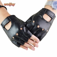 WOLFAY Punk Glove Driving  Ride Leather Mittens