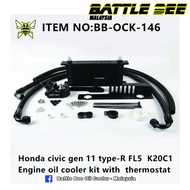 BATTLEBEE Engine Oil Cooler Aluminum Kit Engine Oil cooling radiator for Honda civic gen 11 type-R F