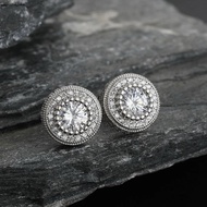Quartz diamond earring