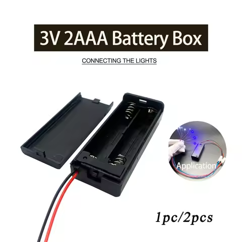 1pc/2pcs 3V Battery Box for 2XAAA Train Sand Table LED Light Wiring Model Transformation for DIY Mod
